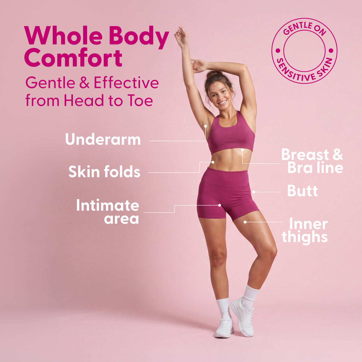 Happy Curves whole body powder spray application areas